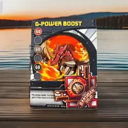 Bakugan Battle Brawlers G-Power Boost 🔵 Blue Ability Card 34/48 Dragonoid - Image 1