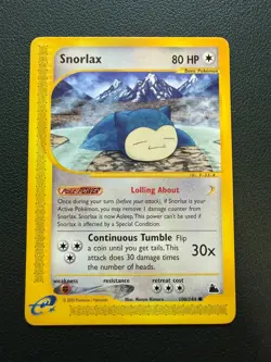 Snorlax 100/144 Skyridge Non-Holo Pokemon Card LP Rare - Image 1