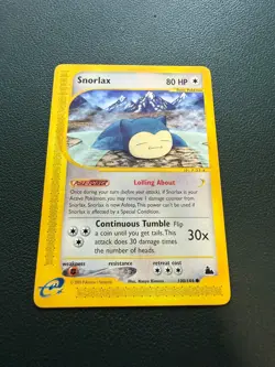 Snorlax 100/144 Skyridge Non-Holo Pokemon Card LP Rare - Image 2