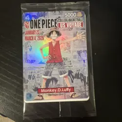 One Piece Monkey D. Luffy US Voyage College Basketball Promo Card Gonzaga - Image 3