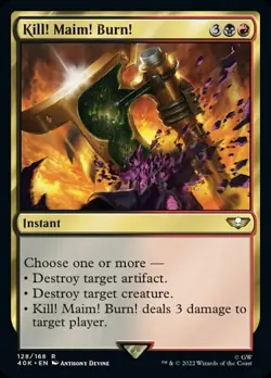 1x Kill! Maim! Burn! NM-Mint, English Commander: Universes Beyond: Warhammer 40, - Image 1