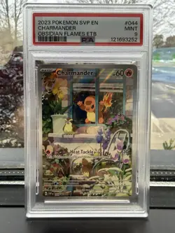 2023 POKEMON SVP EN-SV BLACK STAR PROMO #044 CHARMANDER OBSIDIAN FLAMES ETB PSA9 - Image 1