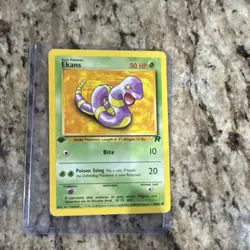 Pokemon TCG Ekans Team Rocket 1st Edition Regular 56/82 50 HP English - Image 1