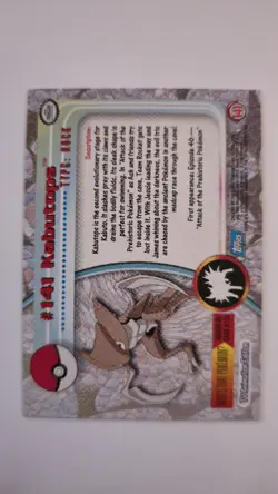 2000 Topps Pokemon TV Animation Ed Series 3 Non Holo #141 Kabutops - Image 2