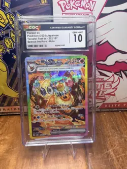 Pokemon Flareon ex Sv8a Terastal Fest 202/187 Art Rare Holo Japanese CGC 10 GEM - Image 1