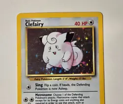 1999 Pokemon Clefairy 5/102 Holo Rare Unlimited LP - Image 2