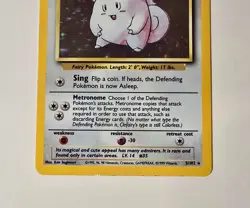 1999 Pokemon Clefairy 5/102 Holo Rare Unlimited LP - Image 3