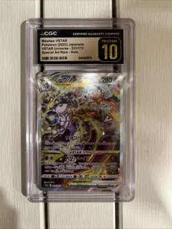 CGC Pristine 10 Mewtwo VSTAR SAR 221/172 - S12a VSTAR Universe Japanese Pokemon - Image 1