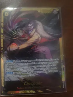 Crocodile OP14-120 Alternate Art The Azure Sea's Seven Sec One Piece Alt Secret - Image 1