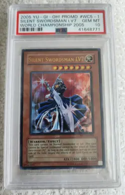 2005 YU-GI-OH! PROMO WORLD CHAMP 2005 #EN001 SILENT SWORDSMAN LV7 PSA 10 - Image 1