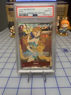 One Piece Nami OP01-016 English Version (1st Anniversary Set) - PSA 10 - Image 1