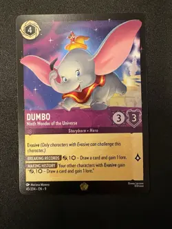 Disney Lorcana Fabled Dumbo Ninth Wonder Of the Universe 45/204 Legendary - Image 1