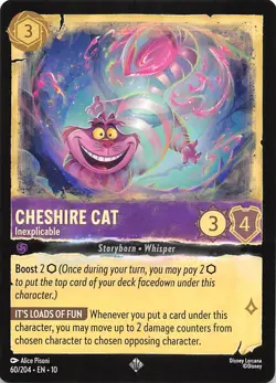 Cheshire Cat Inexplicable 60/204 Whispers in the Well Disney Lorcana - Image 1