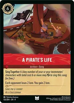 4x A Pirate's Life - 132/204 - Uncommon NM-Mint Disney Lorcana: Fabled Lorcana - Image 1