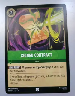 Disney Lorcana TCG - Fabled: Signed Contract (101/204) - Uncommon - Near Mint - Image 1