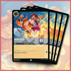 Disney Lorcana TCG: HERCULES Hero In Training x4 | Rise of the Floodborn Common - Image 1