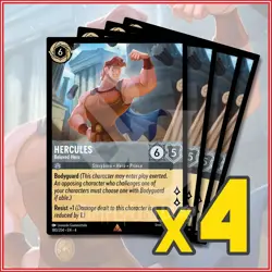 Disney Lorcana TCG: HERCULES - BELOVED HERO x4 Ursula's Return Rare - Image 1