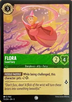 75/204 FLORA GOOD FAIRY SHIMMERING SKIES COMMON DISNEY LORCANA CARD - Image 1