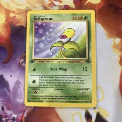 1999 WOTC Pokemon 1st Edition Jungle Set Bellsprout Common Card #49/64 LP - Image 1