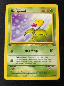 Pokemon Card 1st Edition Bellsprout 49/64 Common Non Holo 1999 Jungle Set - Image 1