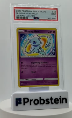 2017 POKEMON SUN & MOON SHINING LEGENDS #40 SHINING MEW-HOLO PSA 9 MINT - Image 2