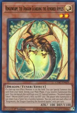 Yugioh! LP Ringowurm, the Dragon Guarding the Hundred Apples - CYAC-EN029 - Ultr - Image 1