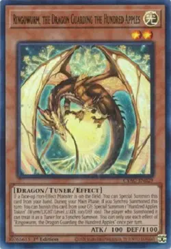 RINGOWURM, THE DRAGON GUARDING THE HUNDRED APPLES ULTRA RARE CYAC-EN029 YUGIOH! - Image 1