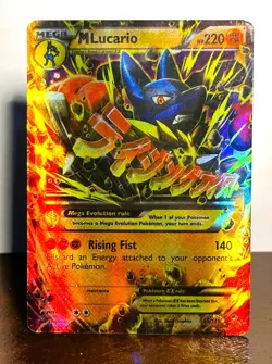 Pokemon TCG M Lucario EX Holo Ultra Rare Card 55/111 Furious Fists Fast ship - Image 1