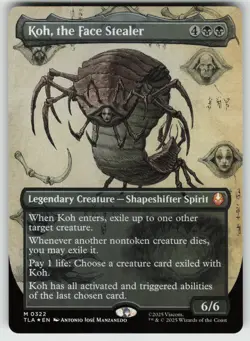 MTG Koh, the Face Stealer (Borderless) Foil Avatar: The Last Airbender # 322 NM - Image 1