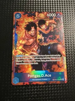 One Piece OP-10 Portgas.D.Ace OP08-052 Treasure Rare (NM) - Image 2