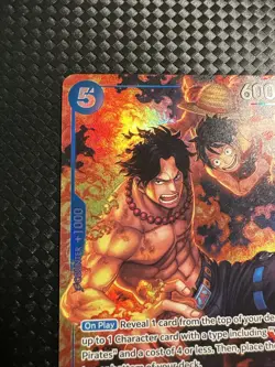 One Piece OP-10 Portgas.D.Ace OP08-052 Treasure Rare (NM) - Image 3