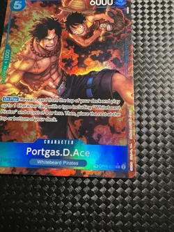 One Piece OP-10 Portgas.D.Ace OP08-052 Treasure Rare (NM) - Image 5