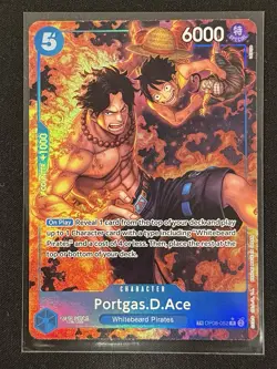 One Piece OP-10 Portgas.D.Ace OP08-052 Treasure Rare English NM - Image 1