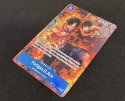 One Piece OP-10 Portgas.D.Ace OP08-052 Treasure Rare English NM - Image 2