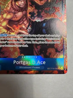One Piece OP-10 Portgas.D.Ace OP08-052 Treasure Rare (NM) - Image 5