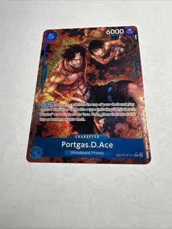 One Piece OP-10 Portgas.D.Ace OP08-052 Treasure Rare (NM) - Image 1