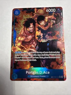 One Piece OP-10 Portgas.D.Ace OP08-052 Treasure Rare (NM) - Image 2