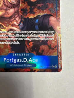 One Piece OP-10 Portgas.D.Ace OP08-052 Treasure Rare (NM) - Image 5