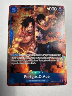 One Piece OP-10 Portgas.D.Ace OP08-052 Treasure Rare (NM) - Image 2