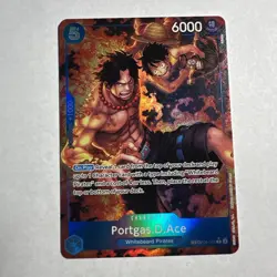 One Piece OP-10 Portgas.D.Ace OP08-052 Treasure Rare (NM) - Image 2