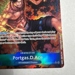 One Piece OP-10 Portgas.D.Ace OP08-052 Treasure Rare (NM) - Image 5