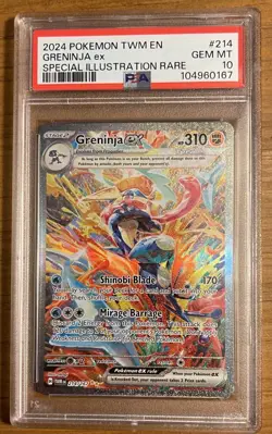 PSA 10 Greninja ex 214/167 Special Illustration Twilight Masquerade Pokemon! - Image 1