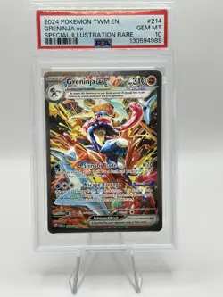 Pokemon Greninja EX Special Illustration 214/167 Twilight Masquerade PSA 10 - Image 1