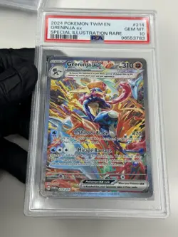 GRENINJA EX PSA 10 214/167 2024 POKEMON TWILIGHT MASQUERADE SPECIAL ILLUSTRATION - Image 1