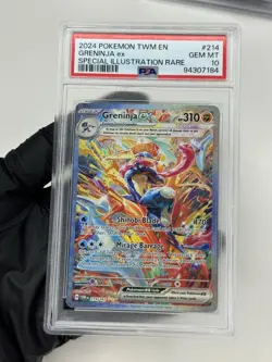 GRENINJA EX PSA 10 214/167 2024 POKEMON TWILIGHT MASQUERADE SPECIAL ILLUSTRATION - Image 1