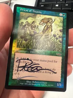 PRIEST OF TITANIA Rebecca Guay ARTIST SIGNED MTG Autographed FNM Promo - Image 1