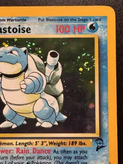 Blastoise 2/130 Base Set 2 Pokemon Card Holo Foil Rare Swirl MP - Image 4