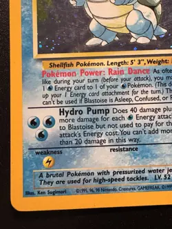 Blastoise 2/130 Base Set 2 Pokemon Card Holo Foil Rare Swirl MP - Image 5