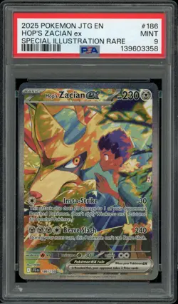 2025 Pokemon Journey Together 186 Hop's Zacian ex Special Ill. PSA 9 Mint - Image 2