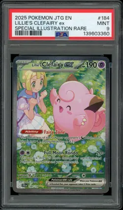 2025 Pokemon Journey Together 184 Lillie's Clefairy ex PSA 9 Mint - Image 2